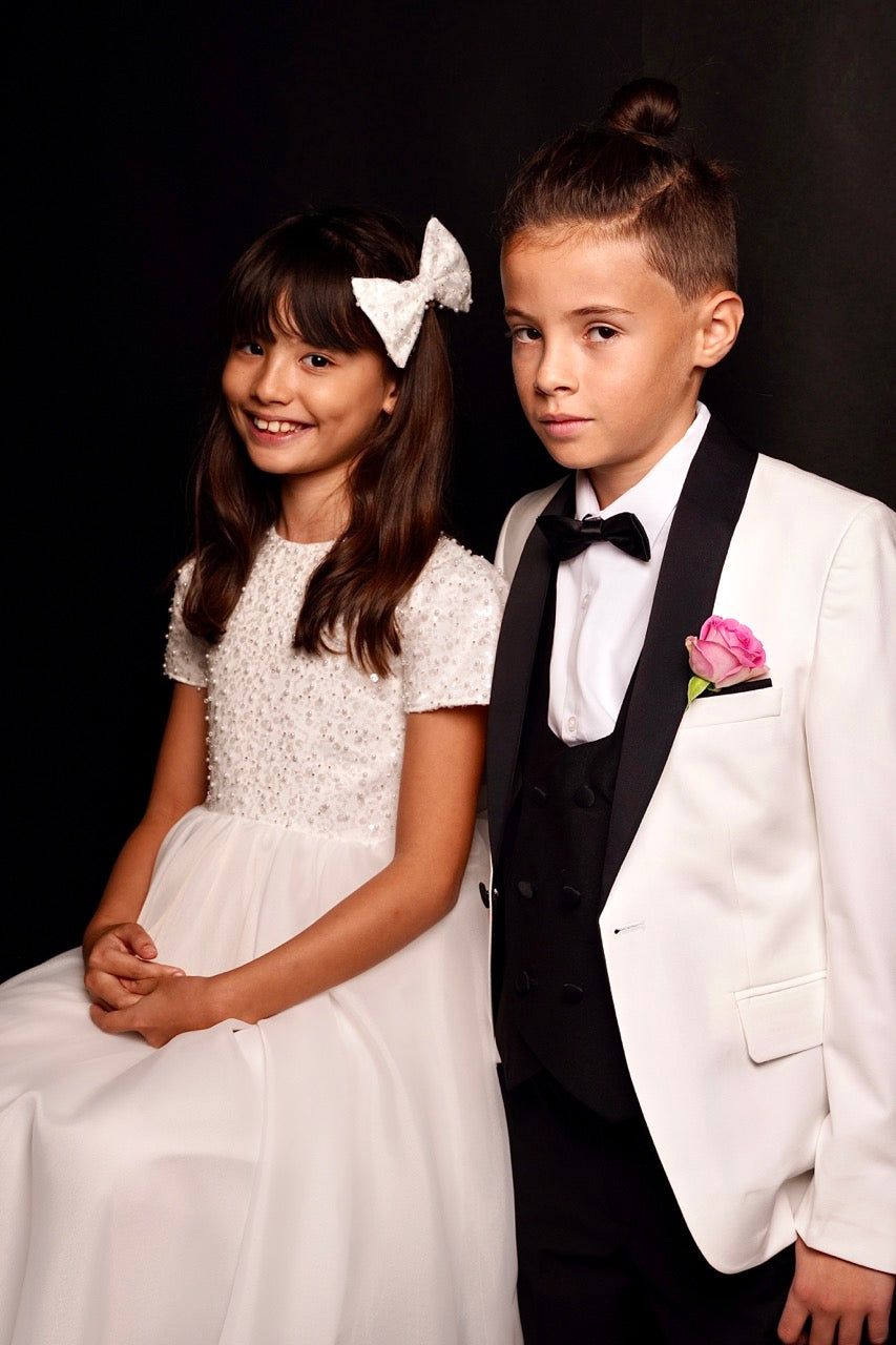 Iris - Robe en sequins satinée