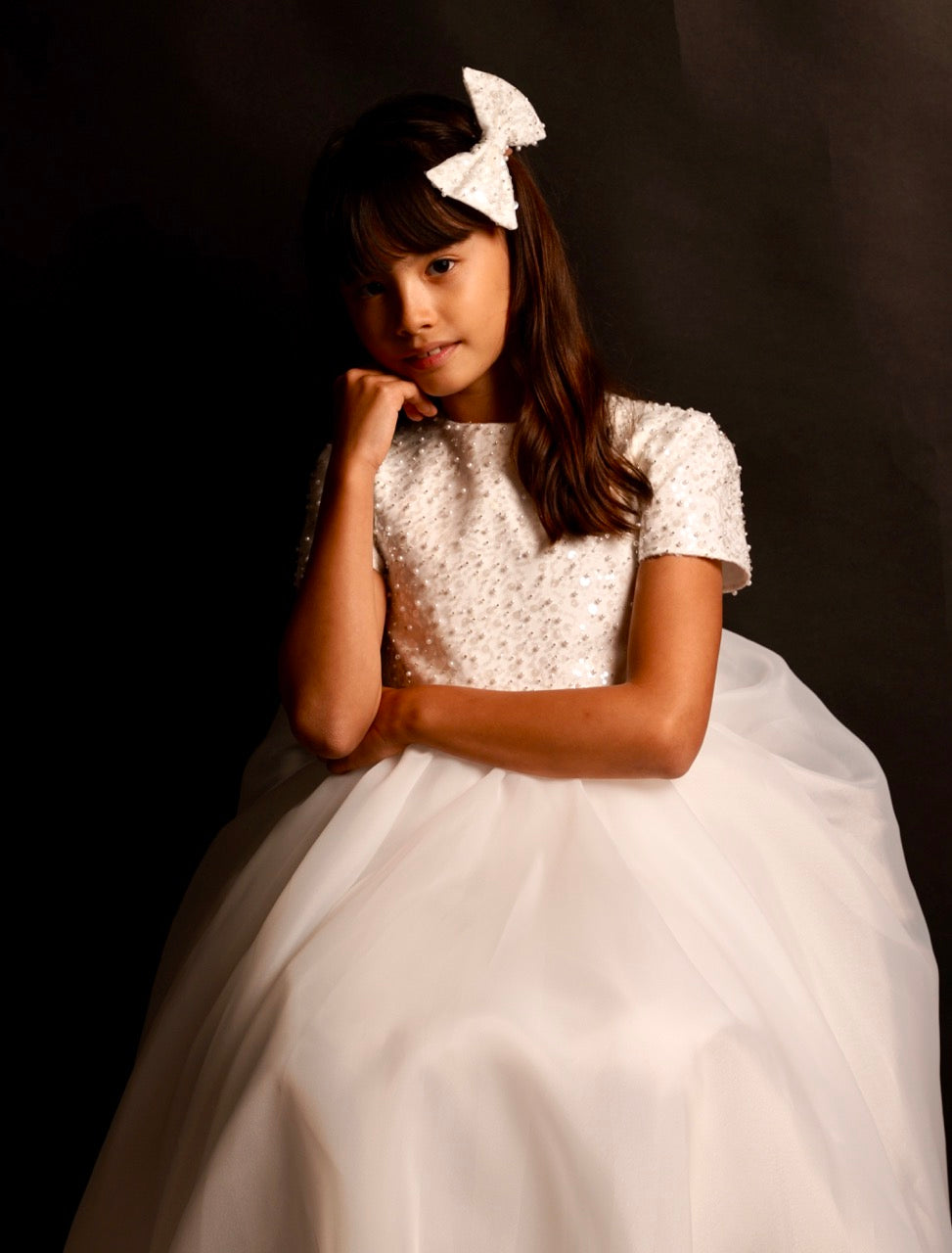 Iris - Robe en sequins satinée