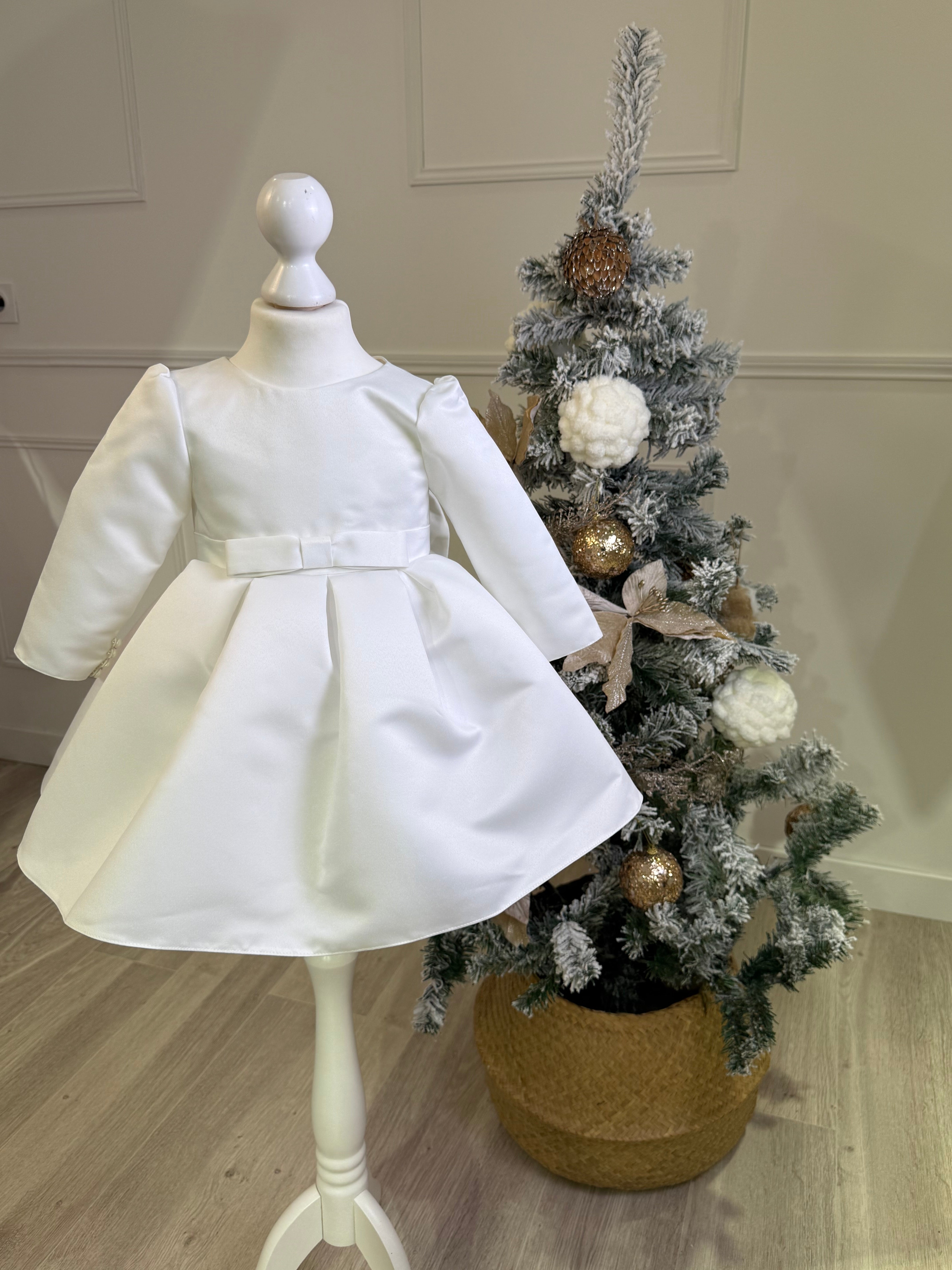 Ella - Robe manches longues en satin