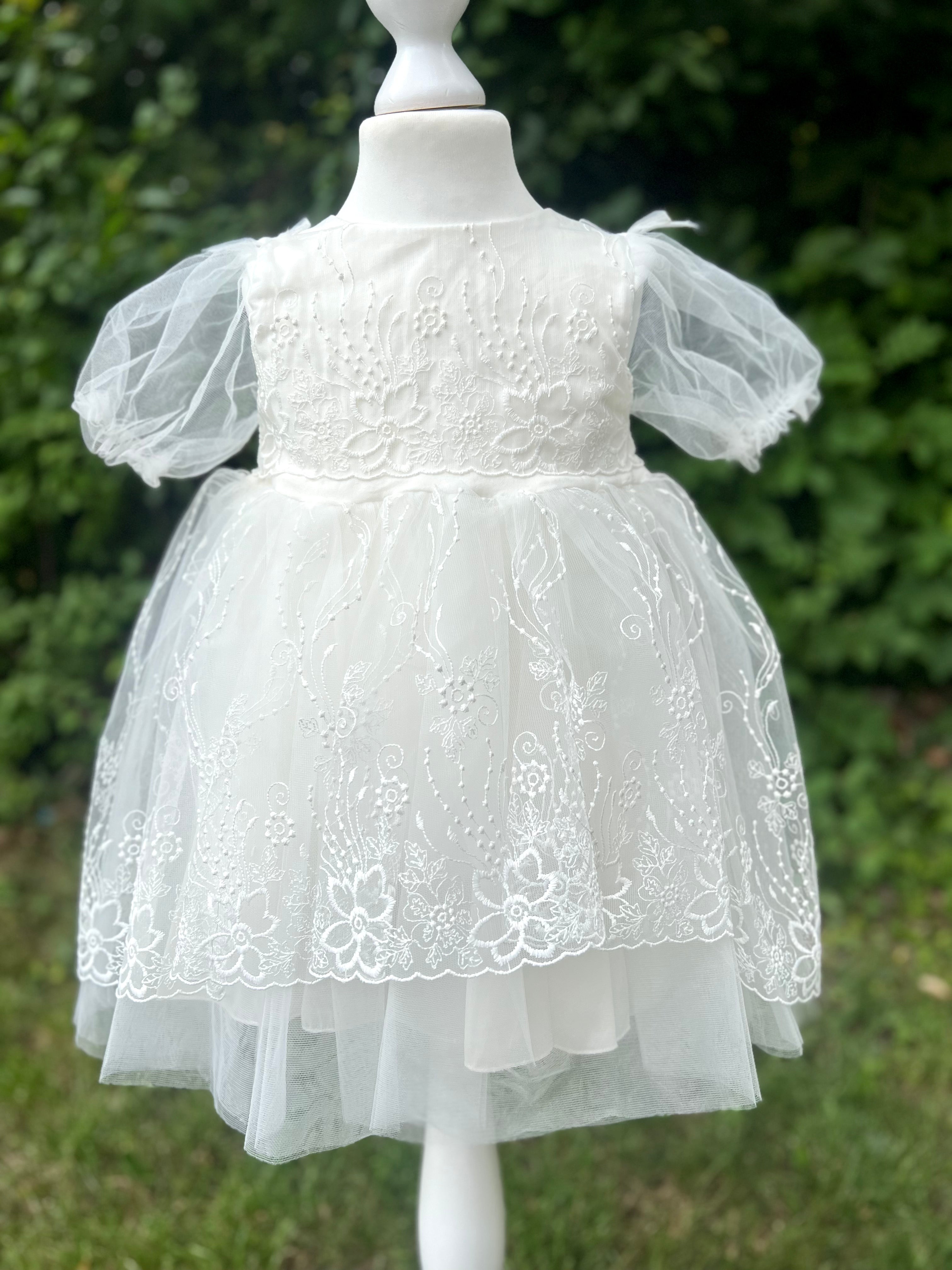 Robe bébé à dentelle