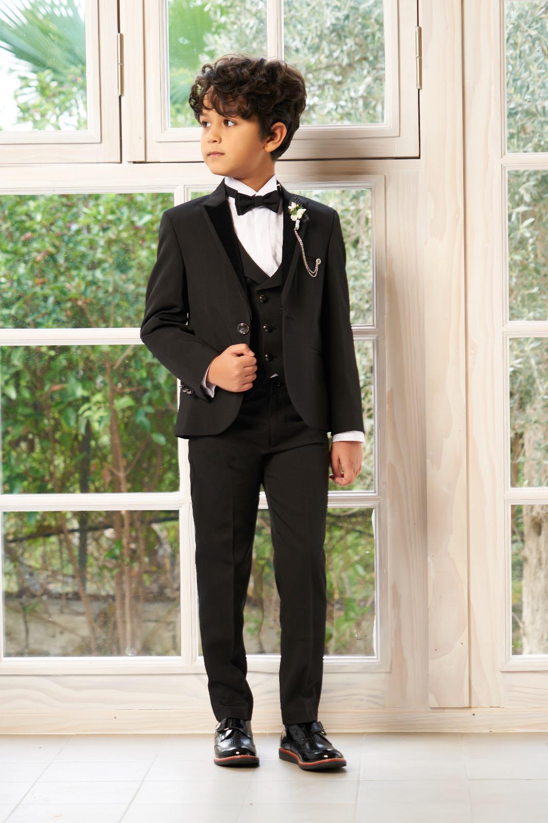 Isaac - Costume 5 pièces noir pour enfant