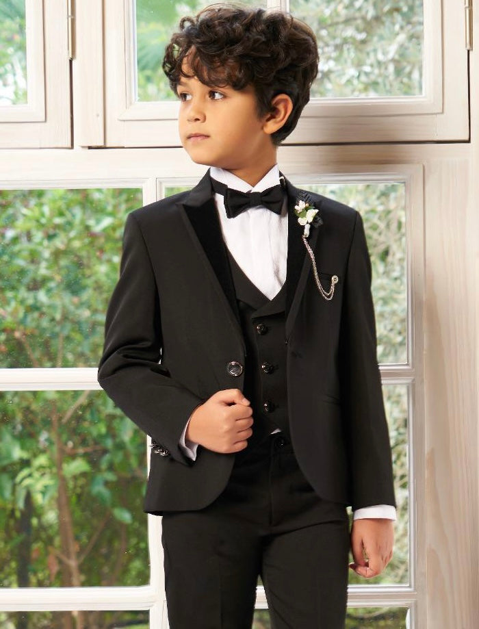 Isaac - Costume 5 pièces noir pour enfant