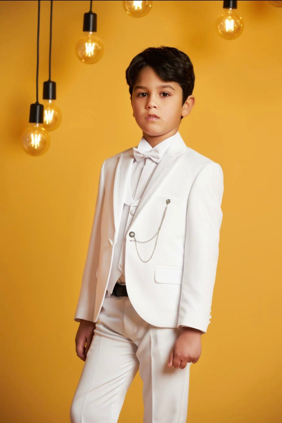 Gabriel - Costume 5 pièces blanc enfant