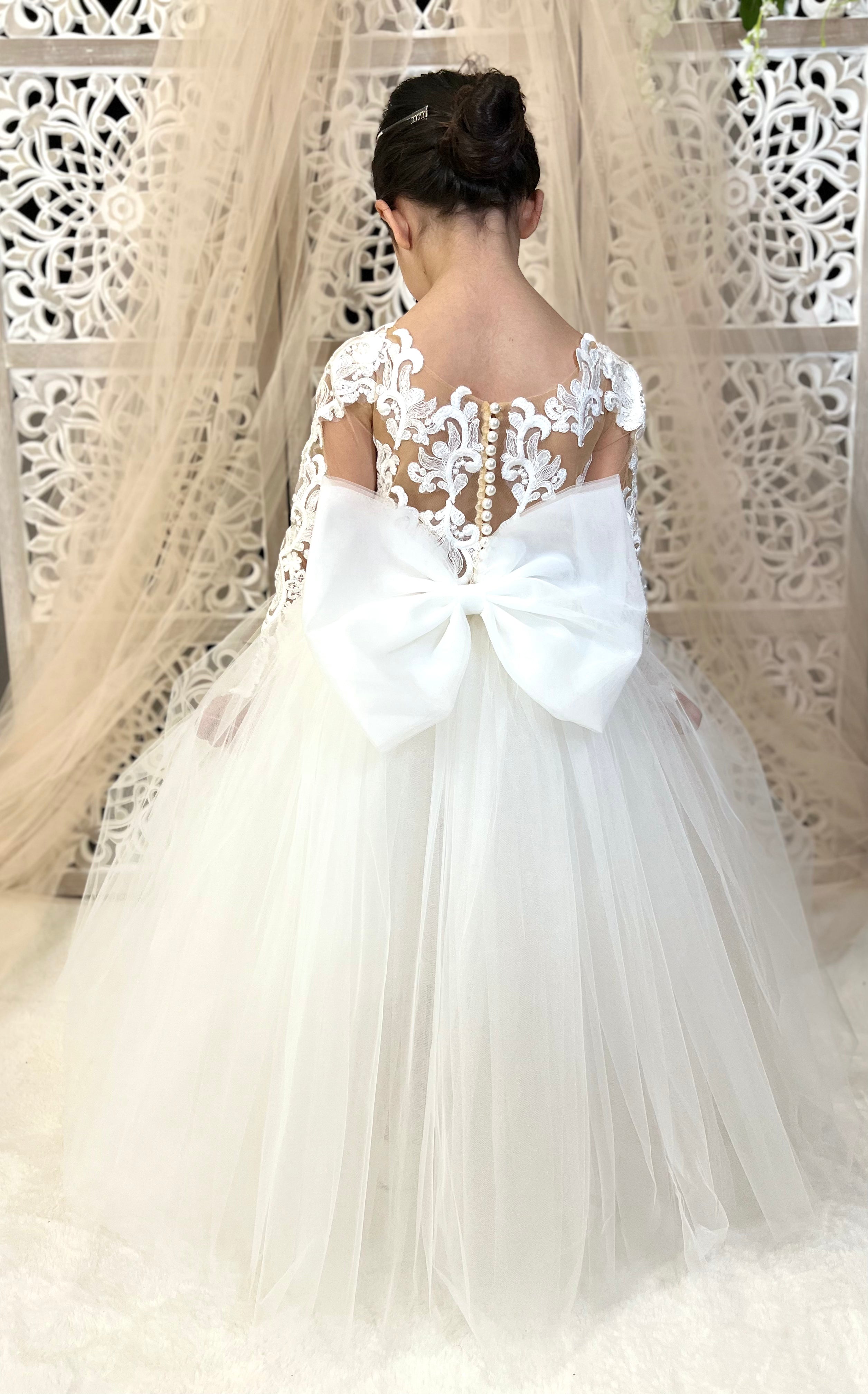 Alma - Robe blanche de mini mariée