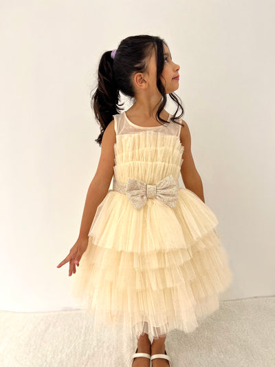Lolita - Robe en tulle pailletée en blanc ou ivoire