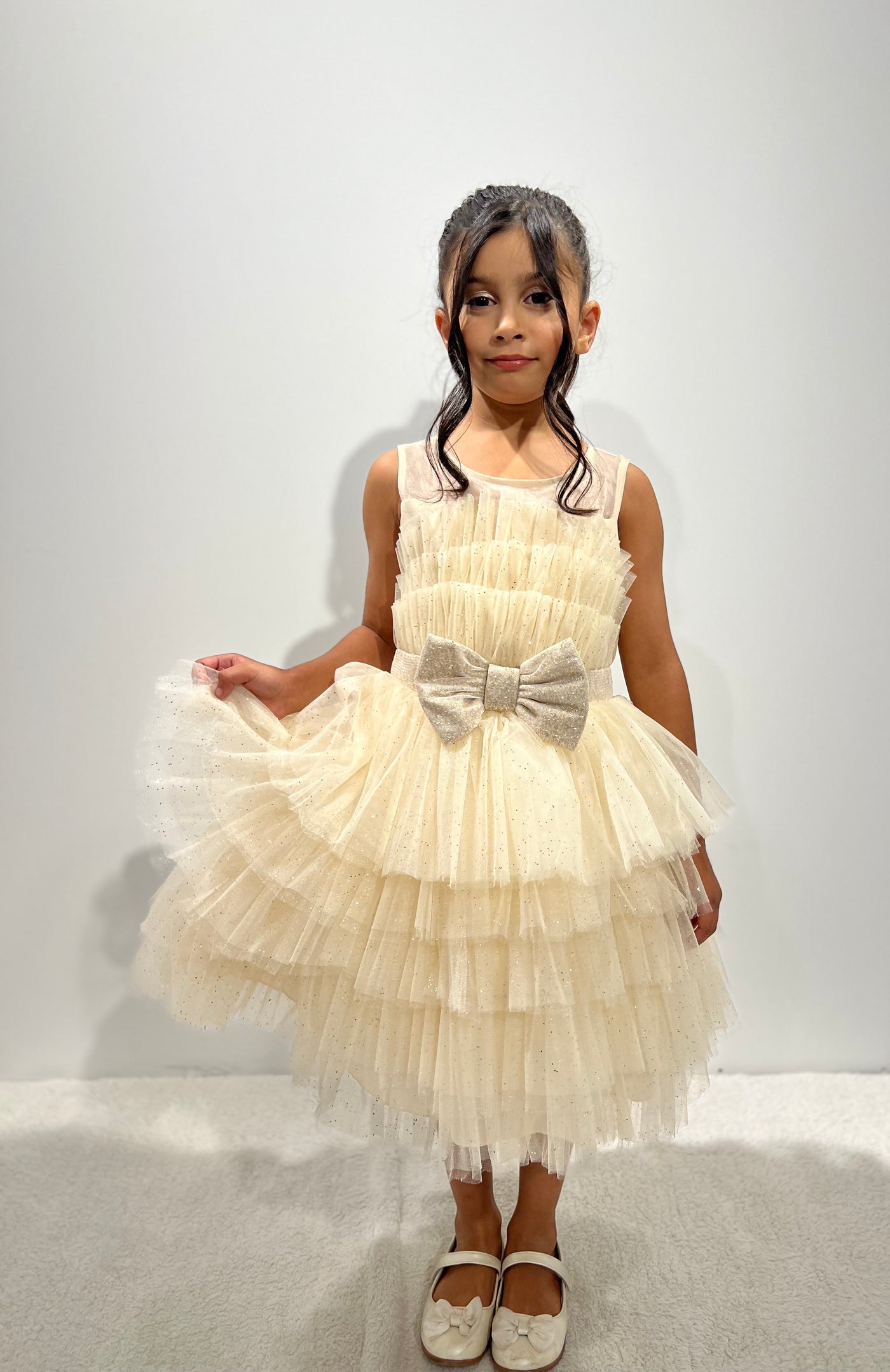 Lolita - Robe en tulle pailletée en blanc ou ivoire
