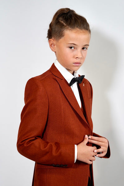 Pharrell - Costume couleur terracotta 5 pièces pour enfant