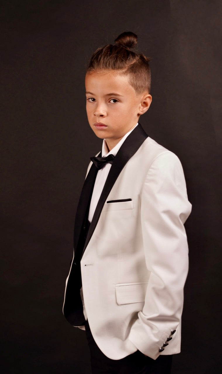 Kenan - Costume noir et blanc 4 pièces pour enfant