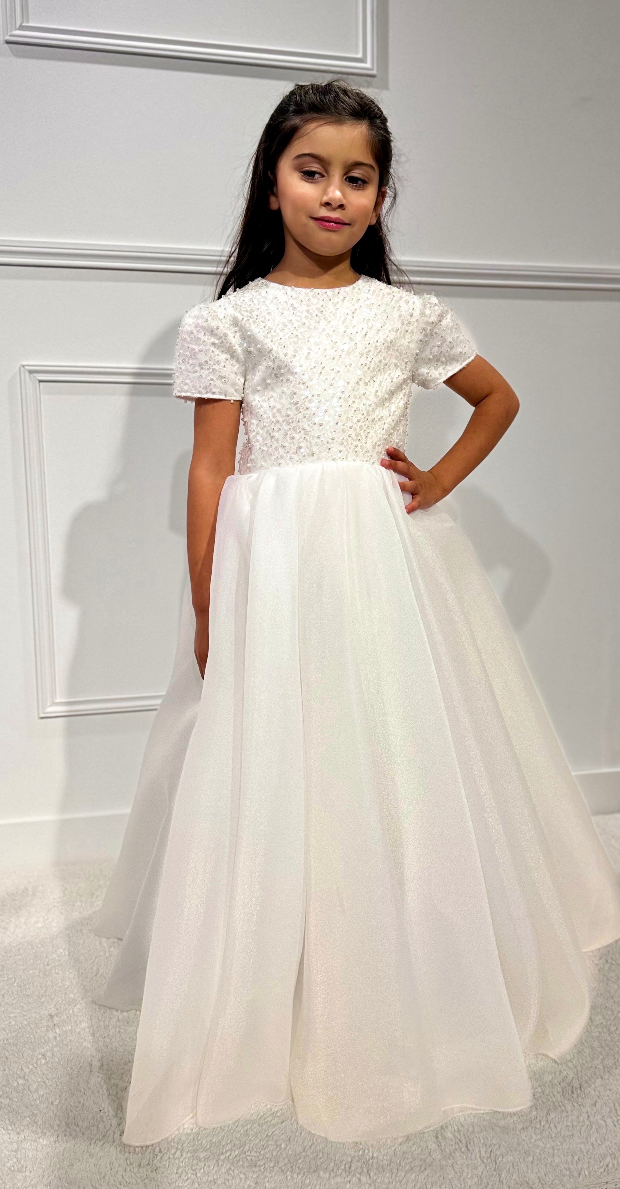 Iris - Robe en sequins satinée 