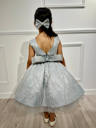 Diamant - Robe prestigieuse de cérémonie pour fille sans manches ornée de perles et de strass