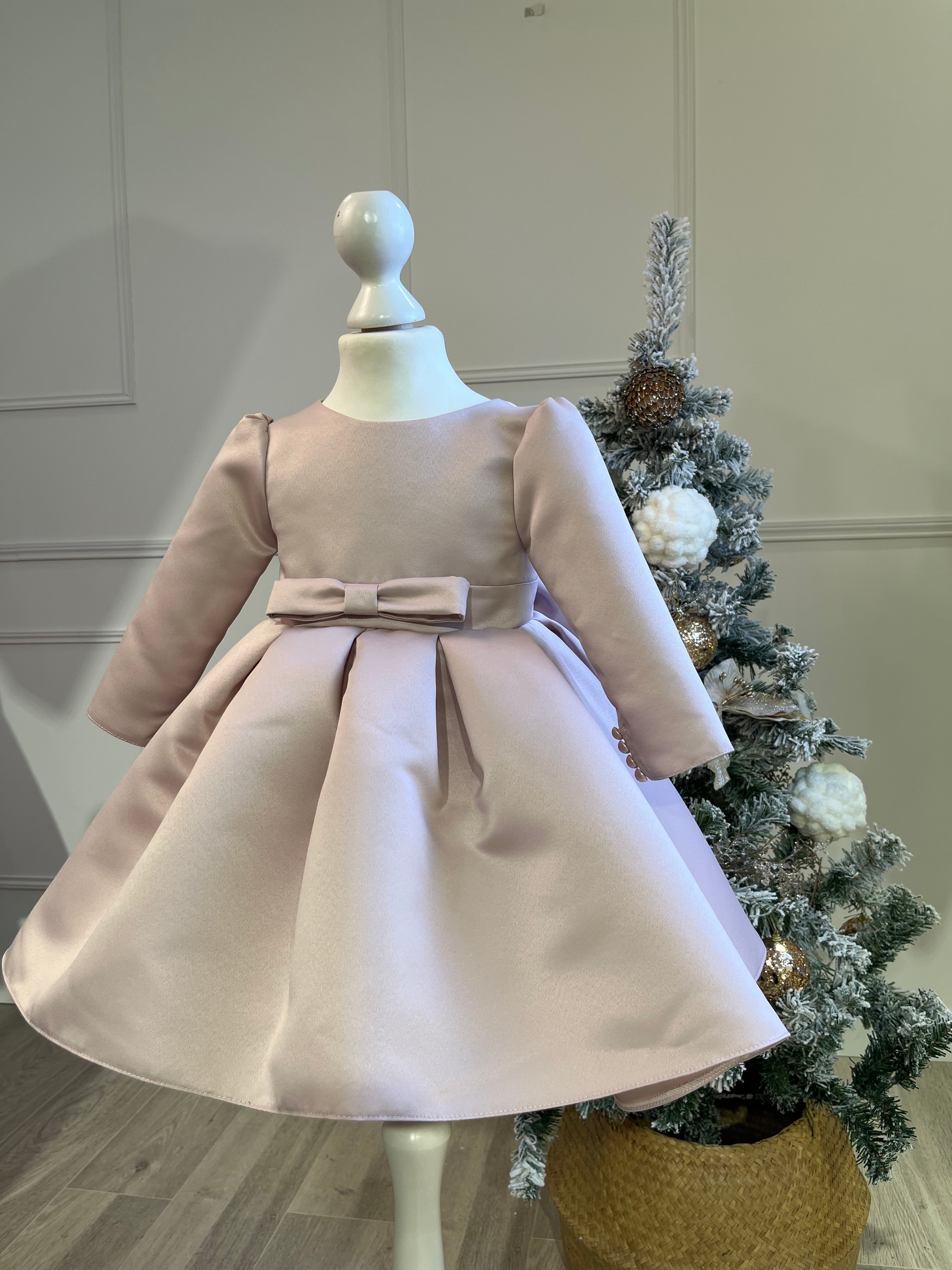 Ella - Robe manches longues en satin
