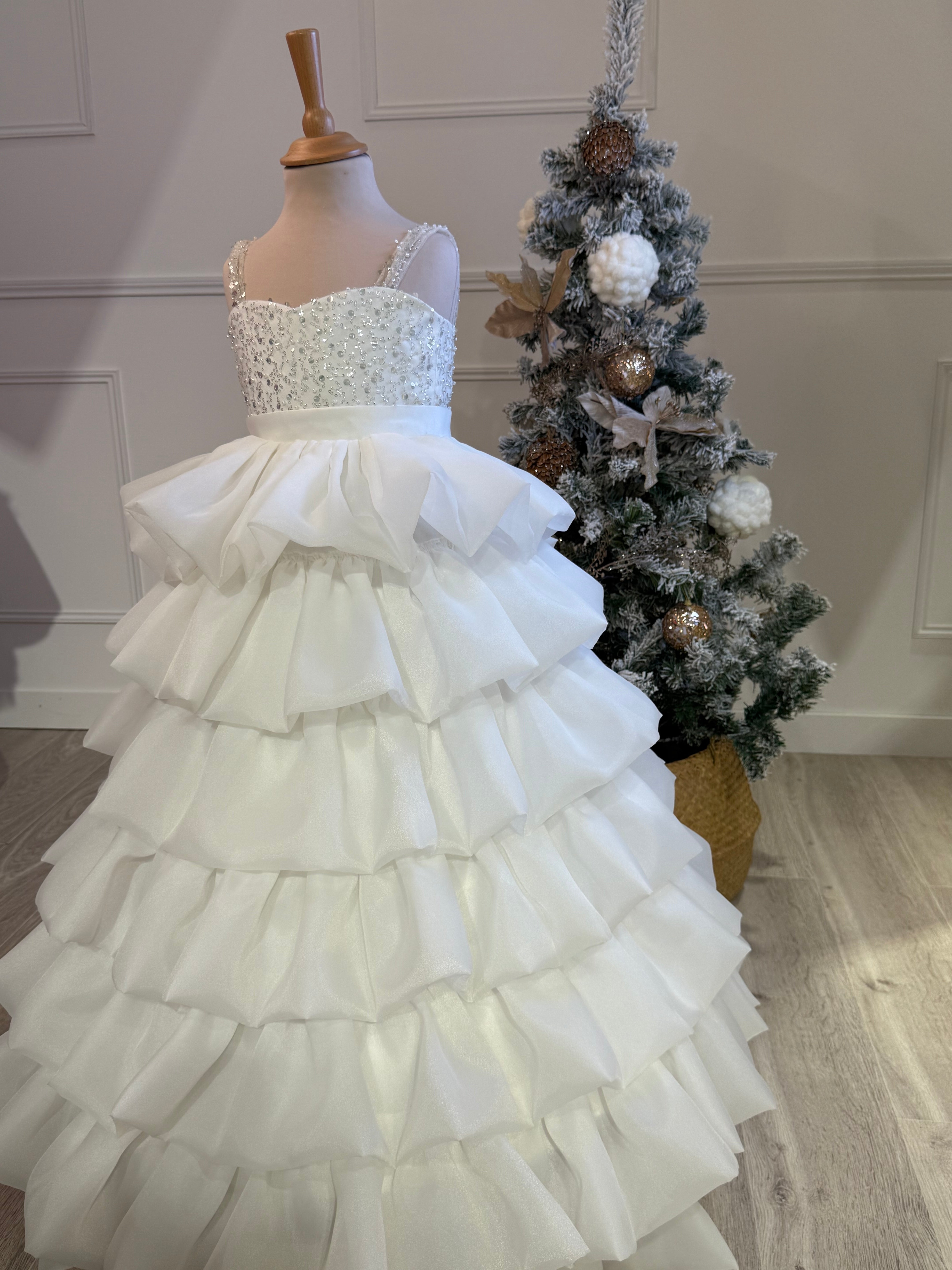 Luxury - Robe princesse à sequins et mousseline pour fille