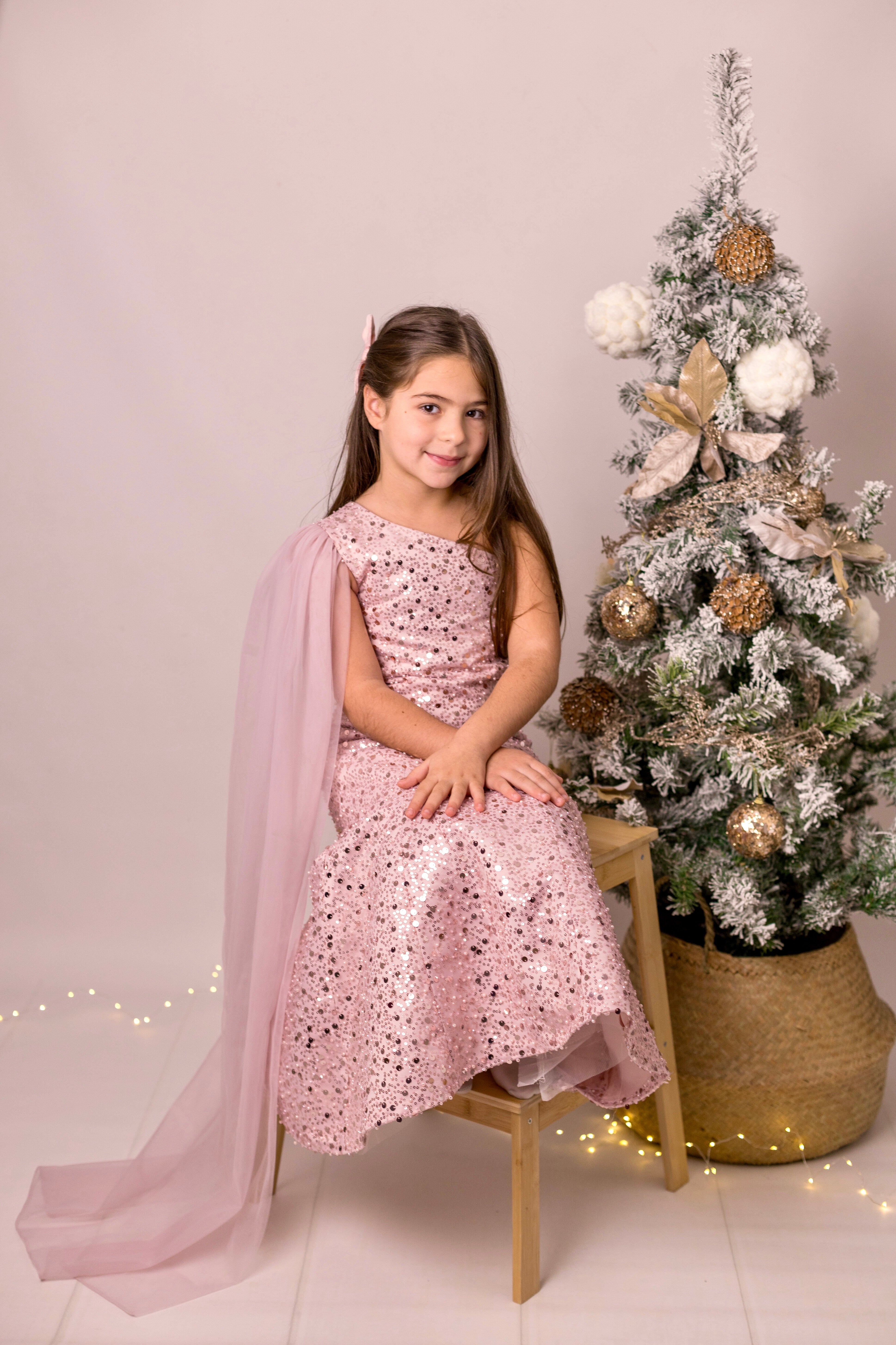 robe longue à strass enfant