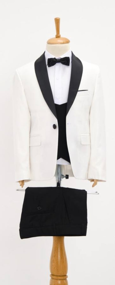 Kenan - Costume noir et blanc 4 pièces pour enfant