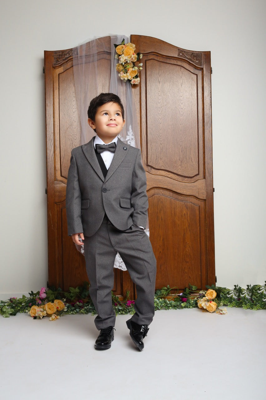 Ethan - Costume 5 pièces gris pour enfant