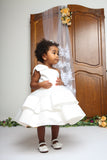 Aleyna - Robe de petite fille d'honneur en tulle blanche pour enfant