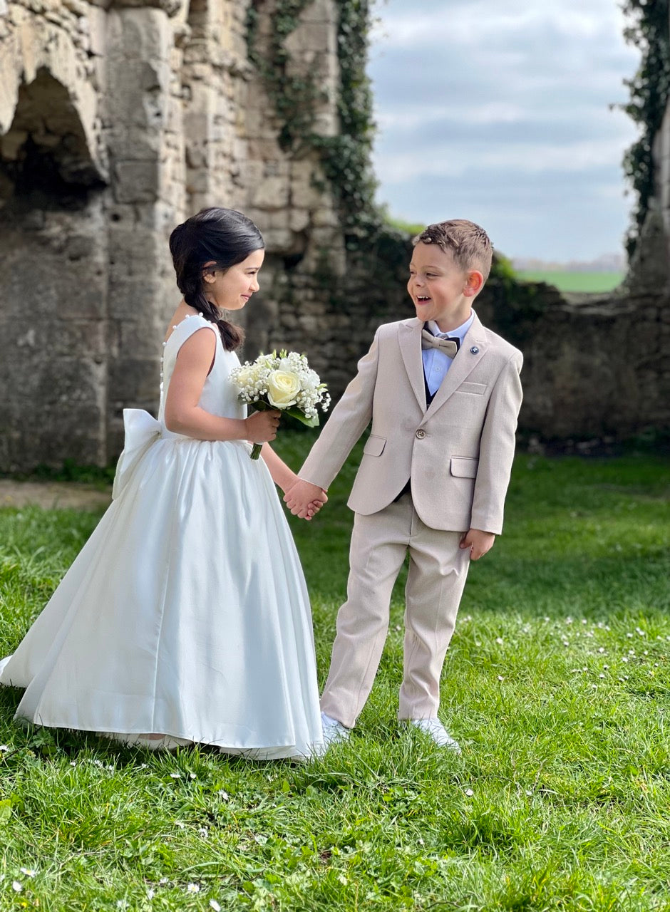 Lyam - Costume 5 pièces beige enfant 