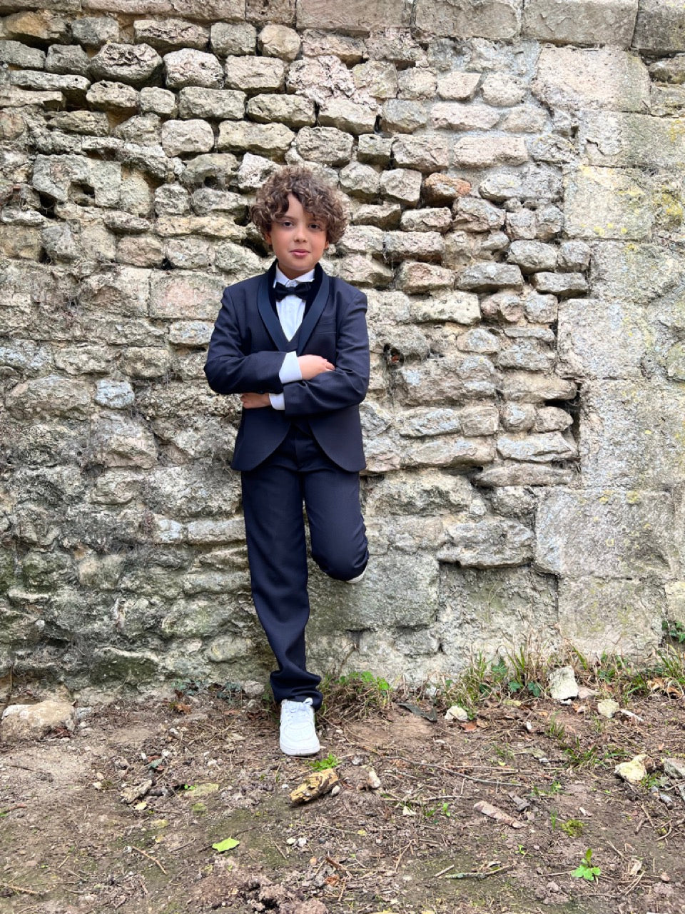 Enzo - Costume enfant 5 pièces bleu nuit 
