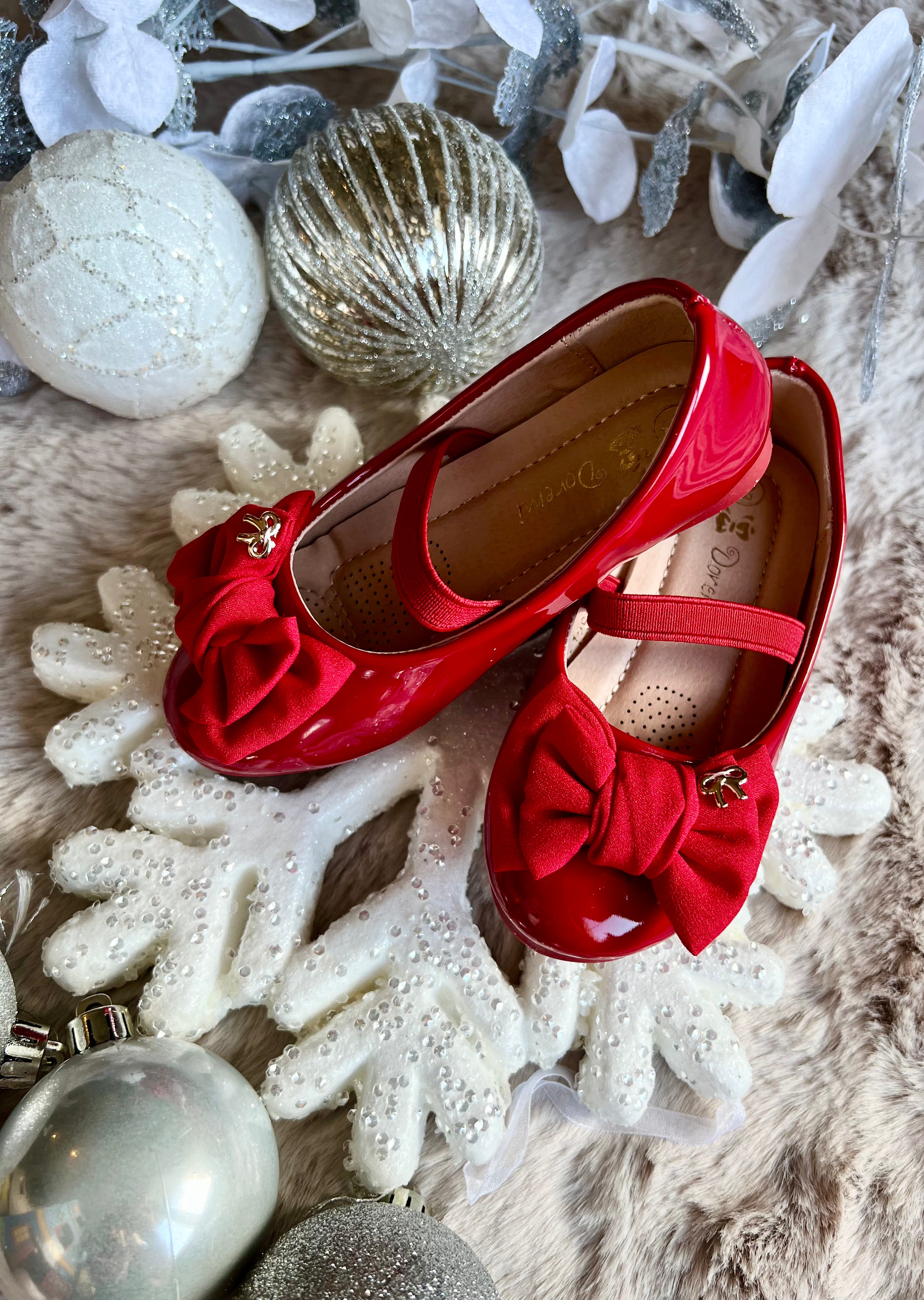 Chaussures rouges pour bébé fille, chaussures de cérémonie, anniversaire ou baptême