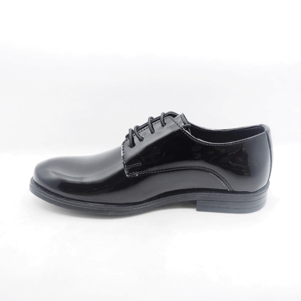 chaussures garçons noires vernis pour mariage, baptême
