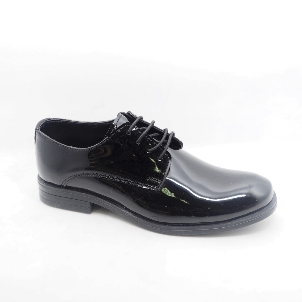 chaussures noires vernis à lacets pour garçon